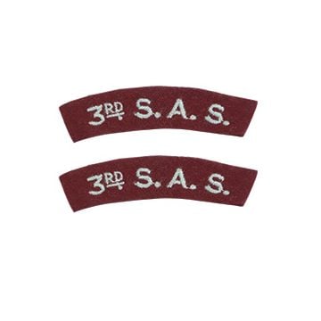 WW2 3rd SAS Shoulder Titles - Pair