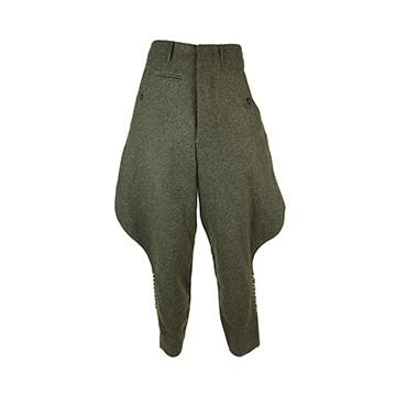 This view shows the front of the WW2 German Officer Field Grey Wool Breeches - Premium. Thumbnail.