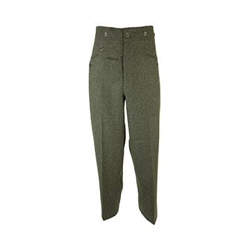 WW2 German M40 Field Grey Wool Trousers with Ring - Premium