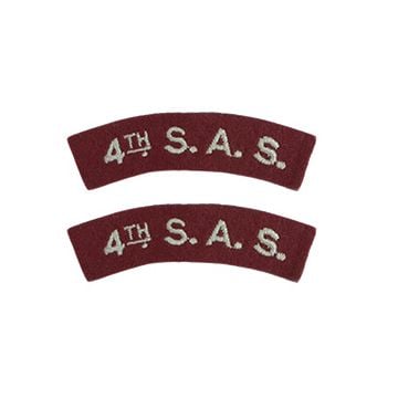 WW2 4th SAS Shoulder Titles - Pair