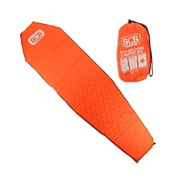 Self Inflating Roll Mat with Carry Bag - Orange