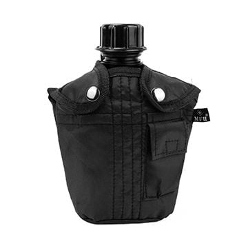 MFH Water Bottle with Cover - Black