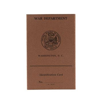 WW2 US War Department Identity Card