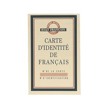 WW2 French Vichy Regime Civilian Identity Card