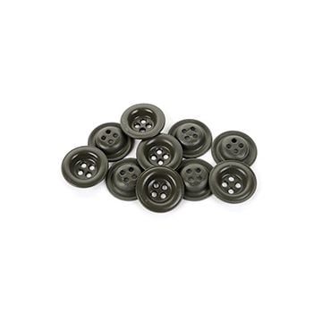 Packs of Original German 18mm 4-Hole Dish Buttons - Field Grey