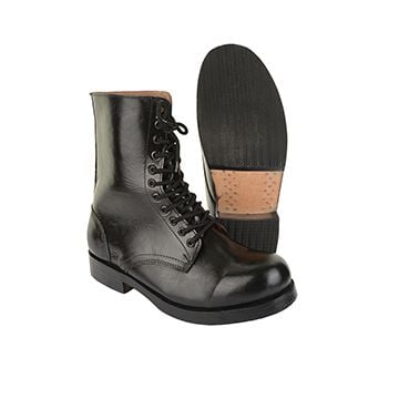 This view shows the front of the WW2 German Panzer Boots. Thumbnail.