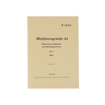 WW2 German MG34 Manual 1941