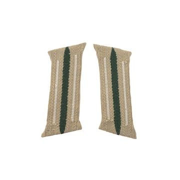 WW2 German Pre-Made Infantry Bevo Litzen Collar Tabs - White