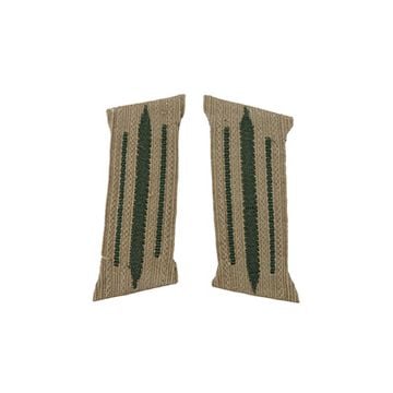 WW2 German Pre-Made Generic Bevo Litzen Collar Tabs - Dark Green