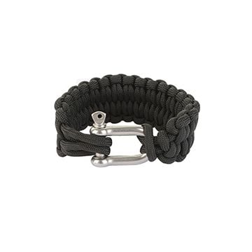 Paracord Quick Unravel Loops Bracelet - Black