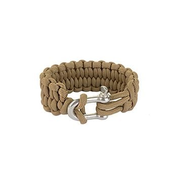 Paracord Quick Unravel Loops Bracelet - Coyote