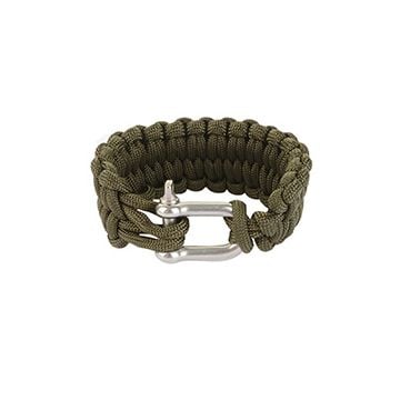 Paracord Quick Unravel Loops Bracelet - Olive Green