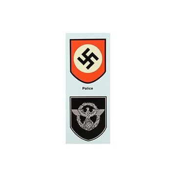 WW2 German Helmet Decals - Border Police