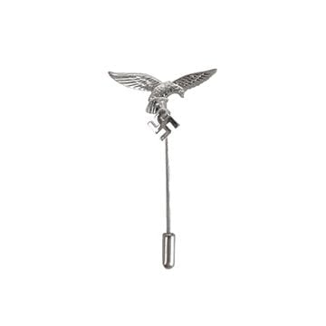 This view shows the front of the WW2 German Luftwaffe Eagle Pin Badge. Thumbnail.
