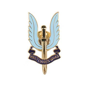 British SAS Enamel Badge - Gold