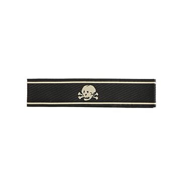 WW2 German Totenkopf Skull Bevo Cuff Title