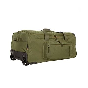 Wheeled 136L Trolley Contractor Travel Bag - Olive Green