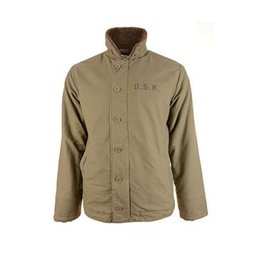Mil-Tec WW2 USN Naval Deck Jacket - Olive Drab