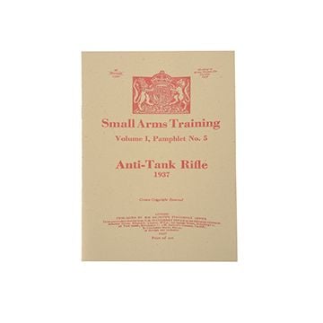 WW2 British Small Arms Gun Training Pamphlet - Anti Tank Rifle 1937