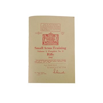 WW2 British Small Arms Gun Training Pamphlet - Rifle 1942