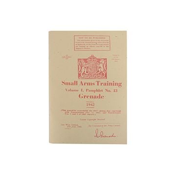 WW2 British Small Arms Gun Training Pamphlet - Grenade 1942