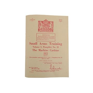 WW2 British Small Arms Gun Training Pamphlet - Carbine 1944