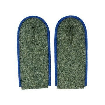 Field Grey Conflower Blue Piped EM Shoulder Boards - Medic