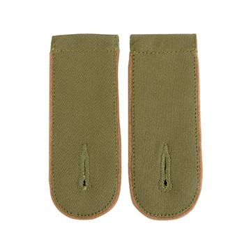 DAK Afrika Korps Copper Brown Piped EM Shoulder Boards - Motorcycle/Recon