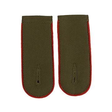 DAK Afrika Korps Red Piped EM Shoulder Boards - Artillery
