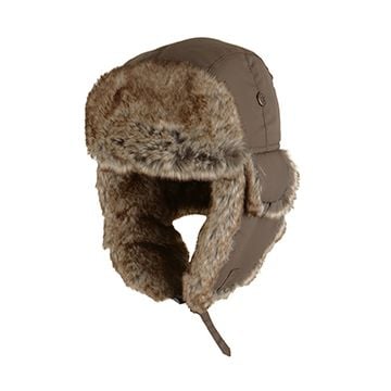 Taslan Ushanka Trapper Hat - Mid-Brown