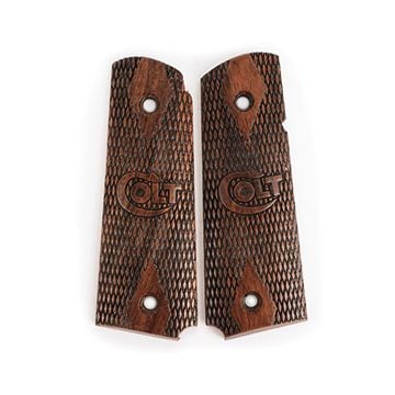 US Engraved Wood Colt Grips - Colt