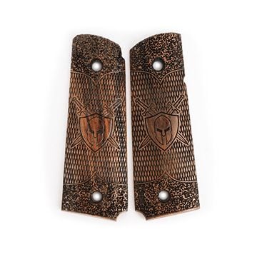 US Engraved Wood Colt Grips - 1911