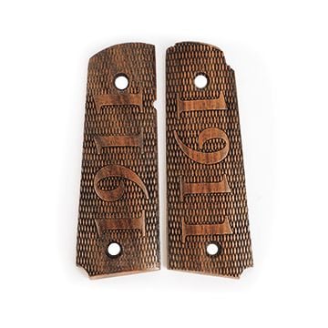 US Engraved Wood Colt Grips - 1911