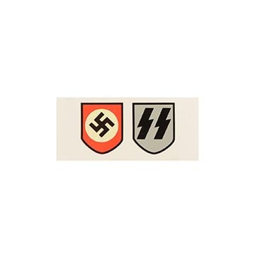 WW2 German Miniature Helmet Decal - SS