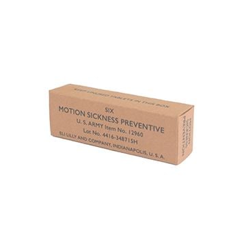 WW2 US Motion Sickness Tablets Box Packs