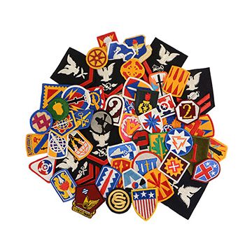 Bags of US Division Patches