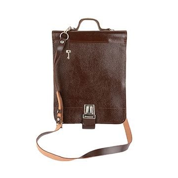 Original Czech Army Brown Leather Map Case