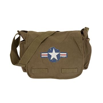 Rothco Classic Air Corp Vintage Messenger Bag - Olive Drab