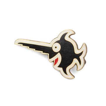 9th Flotilla U-Boat Badge - Black Laughing Swordfish - Small