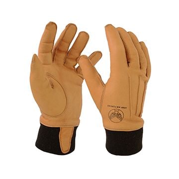 US Air Force Stamped Leather Pilot Gloves - Light Brown - Imperfect