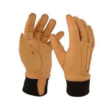 US A10 Unstamped Leather Pilot Gloves - Light Brown