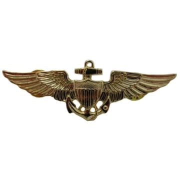 Front of gold coloured US Naval Aviators Wings