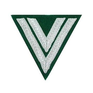 Army Obergefreiter Rank Chevron - Silver/Green