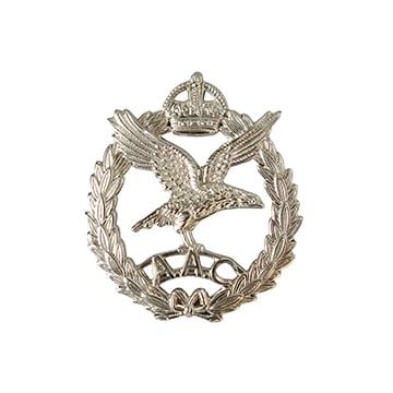 This image shows the front of the Air Corp Cap Badge. -TN