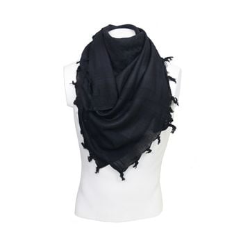 Black Cotton Shemagh - Thumbnail