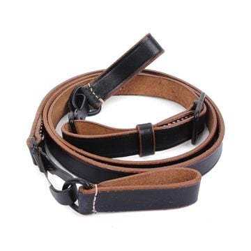 Black Leather Cross Strap - Army Thumbnail