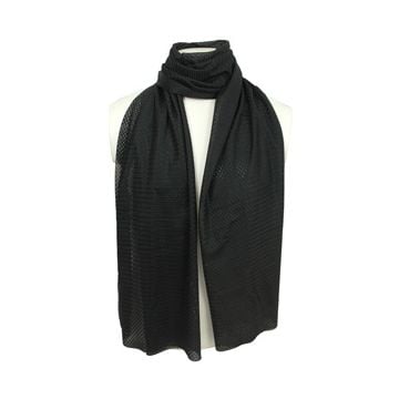 Black Mesh Net Scarf - Thumbnail