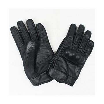 Black Tactical Leather Gloves Thumbnail