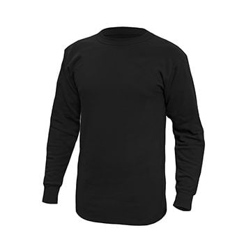 Brandit Bundeswehr Thermal Cotton Under Shirt with Plush Lining - Black