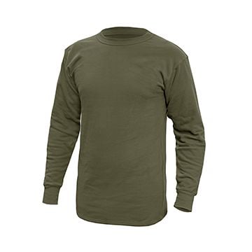 Brandit Bundeswehr Thermal Cotton Under Shirt with Plush Lining - Olive